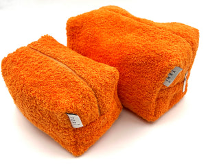 Orange terry vanity bag