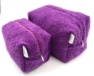Purple terry vanity bag