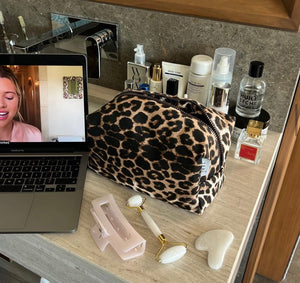 Leopard vanity bag