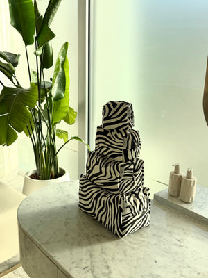 Micro zebra vanity bag