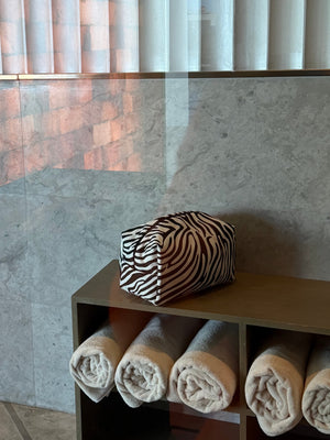 Jumbo zebra vanity bag