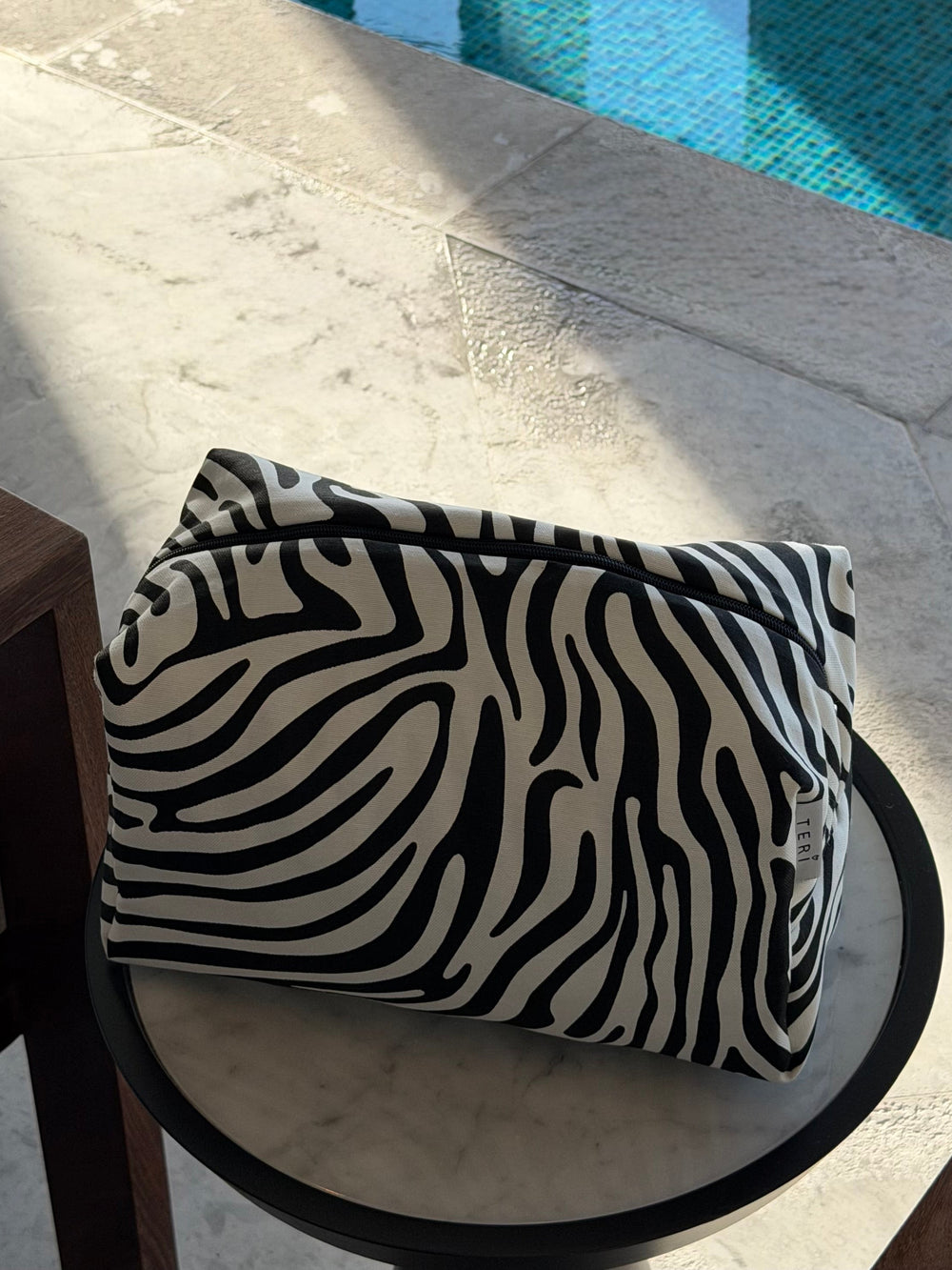 Jumbo zebra vanity bag