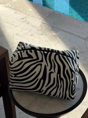 Jumbo zebra vanity bag