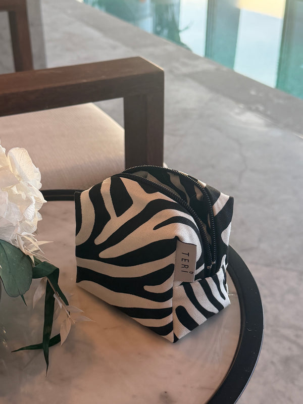 Micro zebra vanity bag
