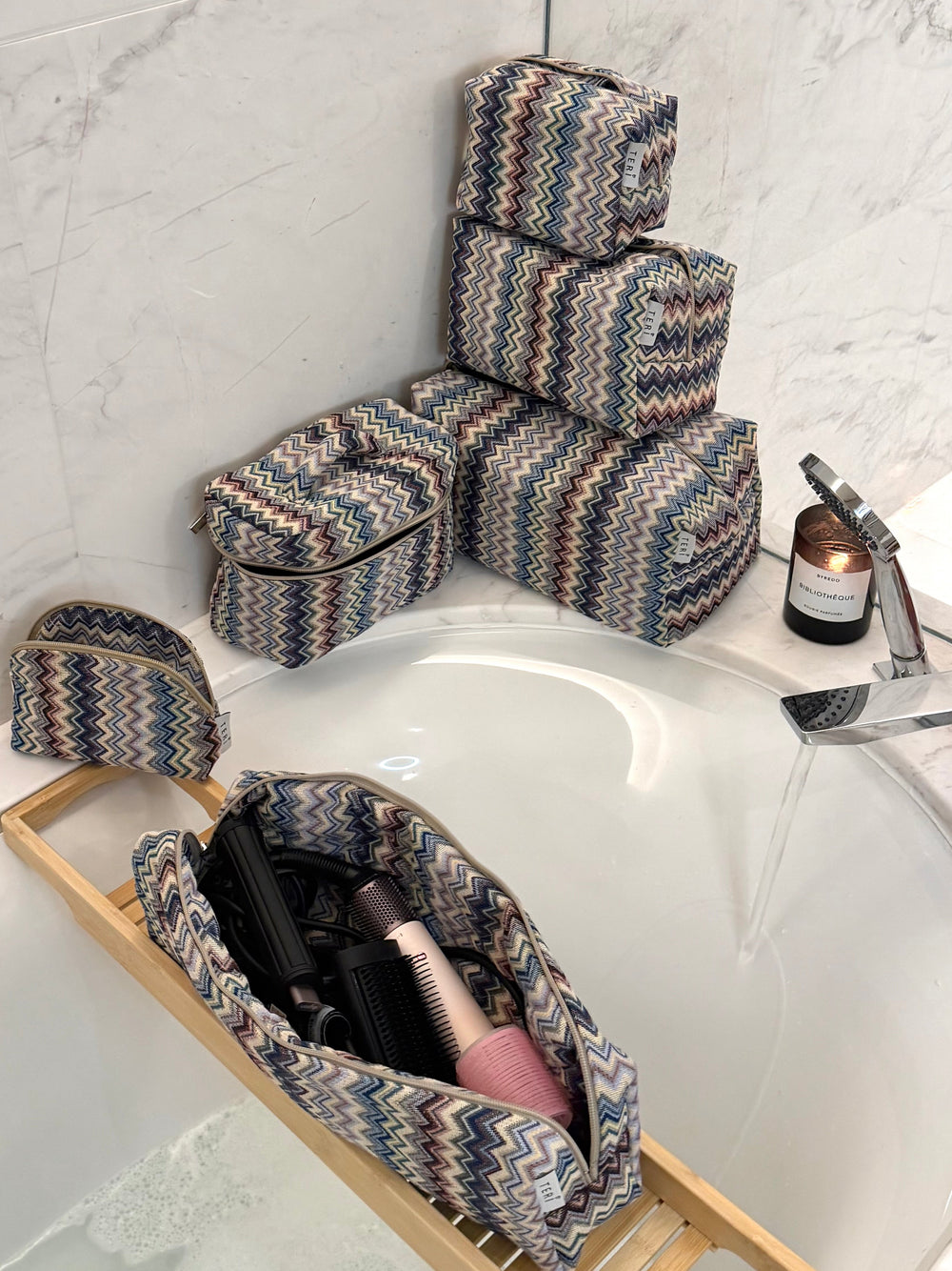Jumbo blue taipei vanity bag