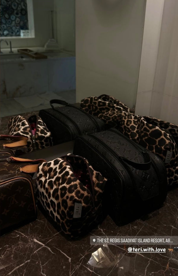 Leopard vanity bag