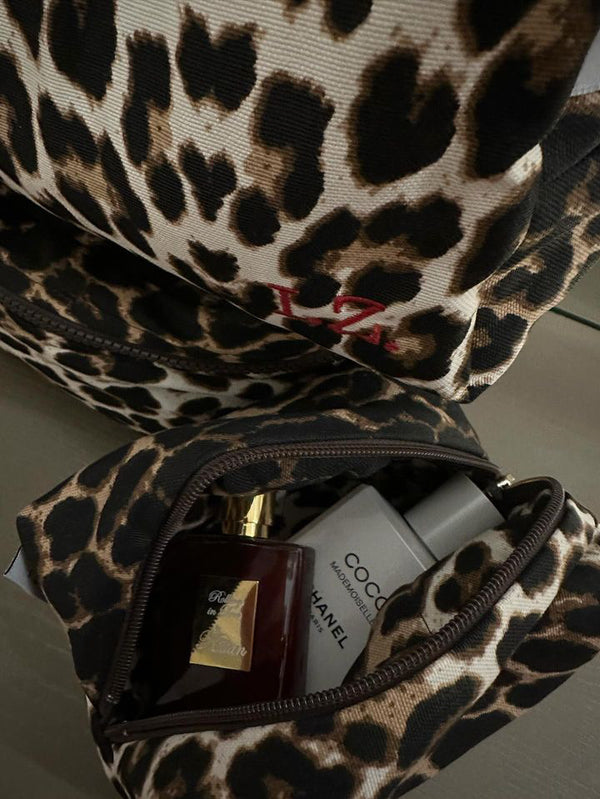 Leopard vanity bag