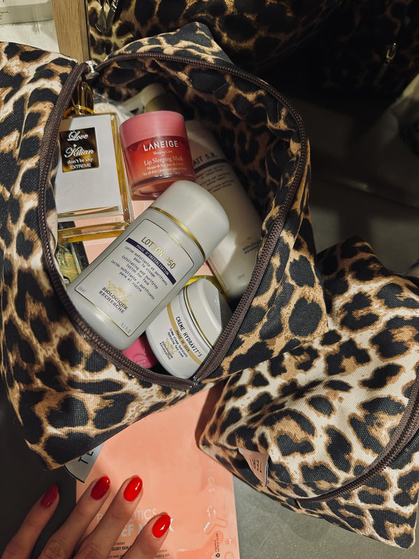 Leopard vanity bag