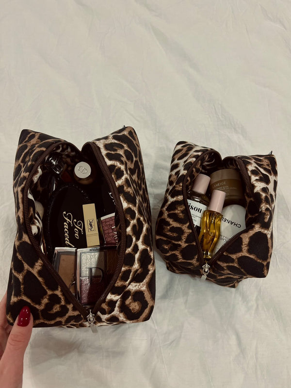 Leopard vanity bag