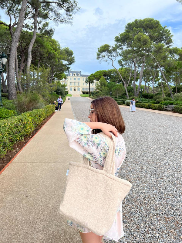 Big beige terry bag